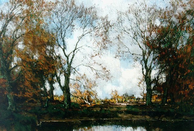 Gorter A.M.  | Autumn landscape, oil on canvas 32.0 x 42.5 cm, signed l.r.