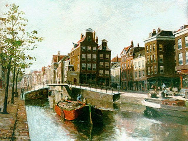 Paradies H.C.A.  | The Haagse Veer, Rotterdam, oil on panel 23.9 x 32.2 cm, signed l.l.