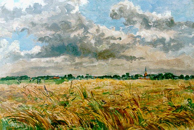 Stuiver J.H.  | A landscape in the North of Groningen, oil on canvas 40.8 x 61.1 cm, signed l.r. and dated 1939