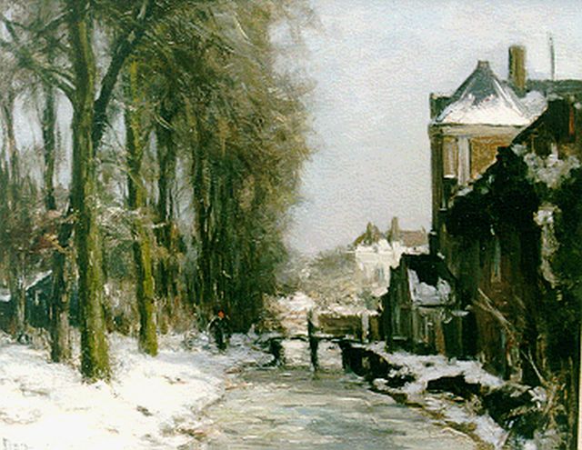 Apol L.F.H.  | A village in winter, oil on canvas 39.2 x 50.2 cm, signed l.l.