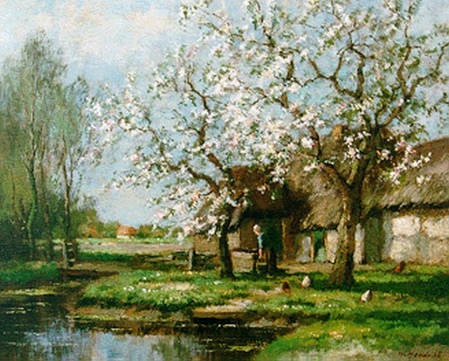 Bouter C.W.  | Spring, oil on canvas 41.3 x 51.3 cm, signed l.r.