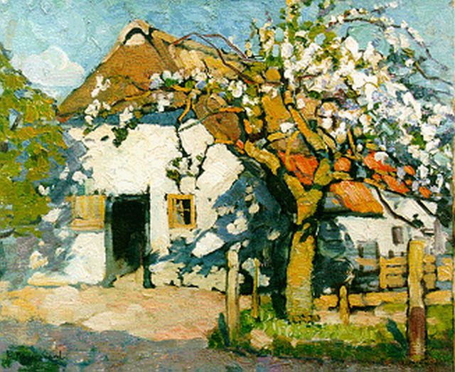 Hogerwaard F.  | A flowering tree, oil on canvas 38.5 x 46.5 cm, signed l.l.