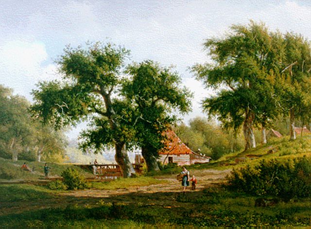 Eymer A.J.  | A summer landscape with drainage mill, oil on canvas 65.4 x 87.8 cm, signed l.l.