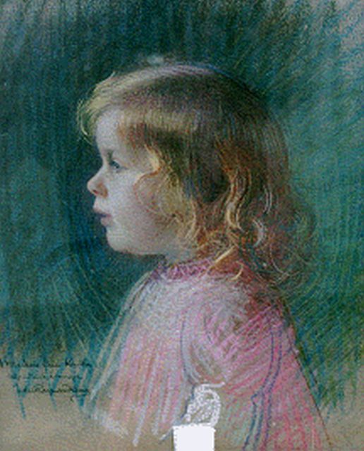 Koenig J.R.  | Portrait of Christiane, pastel on paper 46.3 x 38.2 cm, signed l.l. and dated October 1905