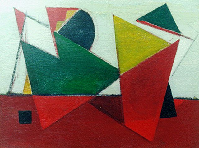 Kagie J.L.  | Abstract composition, oil on canvas 58.6 x 78.7 cm, signed l.r.