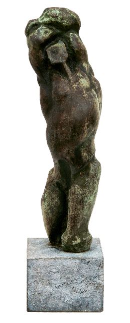 Houben J.  | Male nude, bronze 29.0 cm