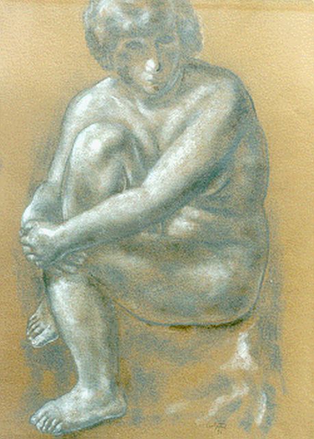 Leo Gestel | A seated nude, pastel on paper, 61.5 x 46.5 cm, signed l.r. and dated '31