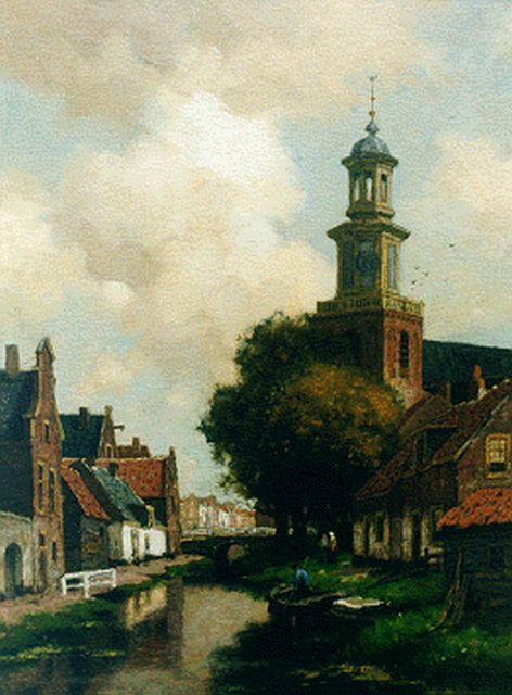 Johannes Karel Leurs | Town-scape, oil on canvas, 80.8 x 60.7 cm, signed l.r.
