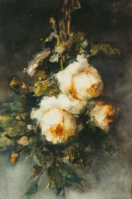 Margaretha Roosenboom | Yellow Roses, watercolour on paper, 53.5 x 36.0 cm