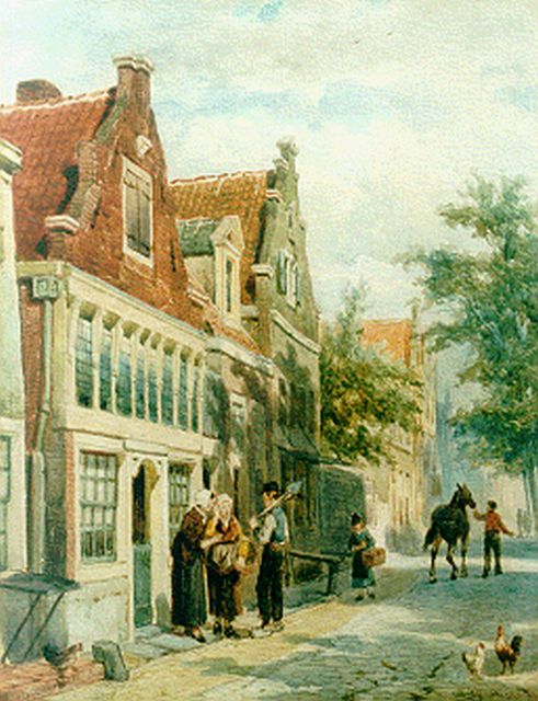 Cornelis Springer | A view of the Zuiderhavendijk in Enkhuizen, watercolour on paper, 27.4 x 21.3 cm, signed l.r. and dated '86