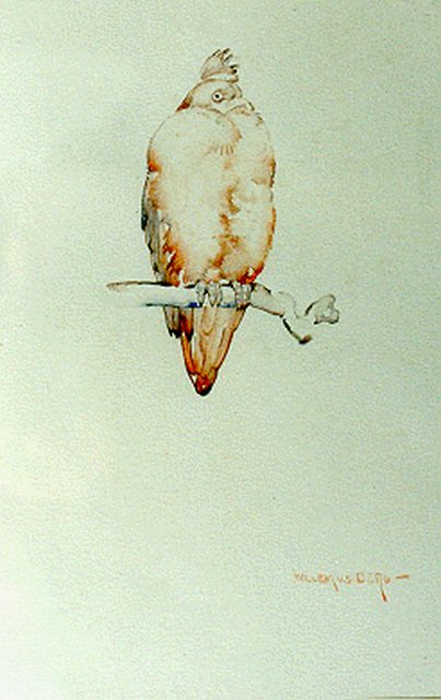 Willem van den Berg | A pigeon, watercolour on paper, 22.5 x 15.0 cm, signed l.r.