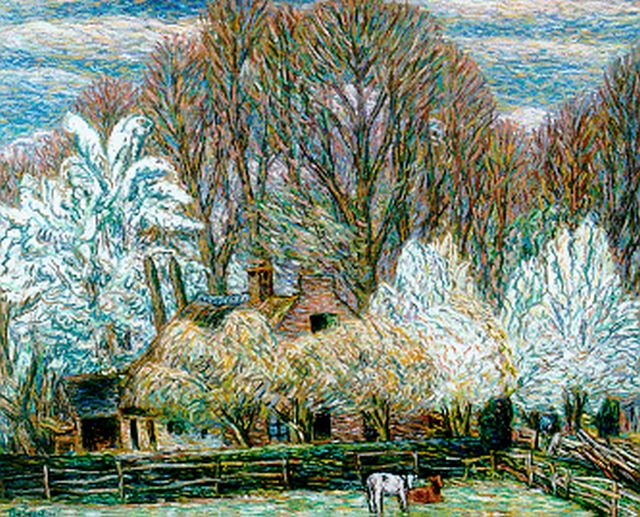 Leo Gestel | A farm in spring, Eemnes, pastel on paper, 61.0 x 76.5 cm, signed l.l. and dated '39