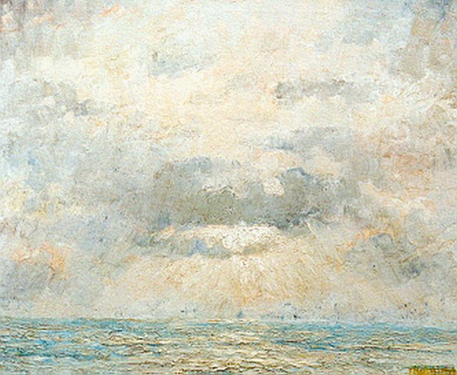 Mansvelt Beck P.E.A.  | Evening twilight, oil on canvas 70.4 x 84.5 cm, signed l.r.