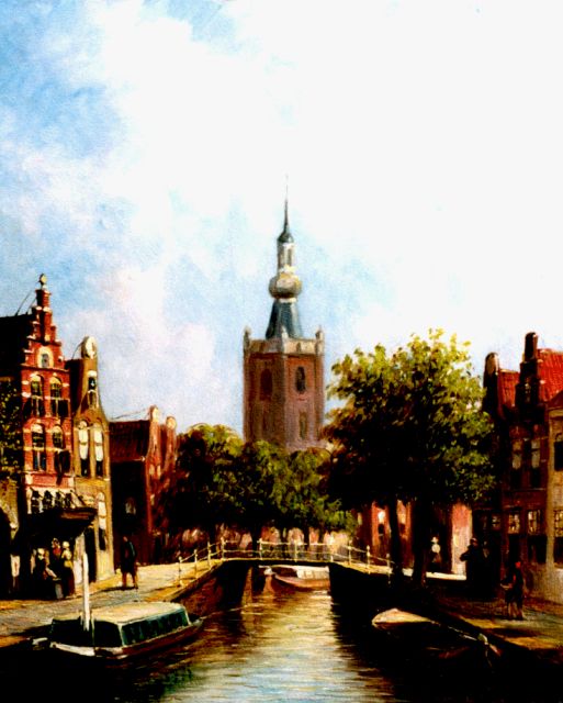 Petrus Gerardus Vertin | View of Overschie, oil on panel, 24.0 x 19.8 cm, signed l.r.