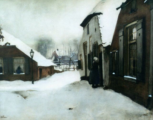 Willem Witsen | A view of the Driehoek, Ede, watercolour on paper, 46.4 x 58.2 cm, signed l.l. and painted ca. 1897