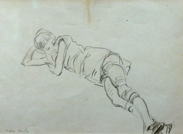 Isaac Israels | A child, pencil on paper, 17.8 x 24.5 cm, signed l.l.