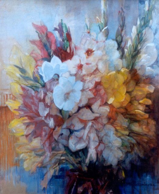 Willem Vaarzon Morel | A flower still life, pastel and watercolour on paper, 60.6 x 50.5 cm, signed l.r.