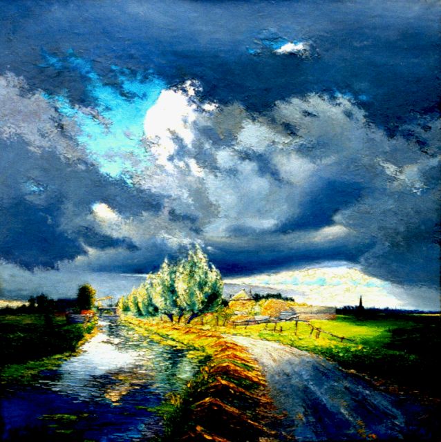 Jong H. de | Dutch skies, oil on canvas 70.0 x 70.3 cm, signed l.r. and dated '38