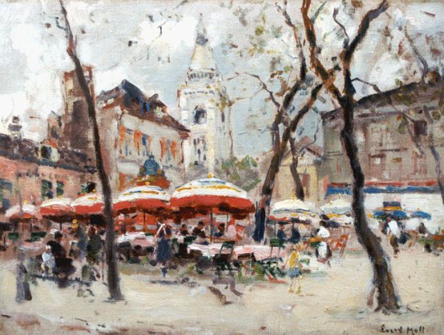 Moll E.  | View of the Montmartre, Paris, oil on canvas 30.5 x 40.0 cm, signed l.r.