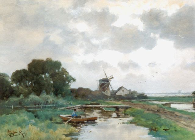 Rip W.C.  | Polder landscape, watercolour on paper 35.5 x 48.5 cm, signed l.l.