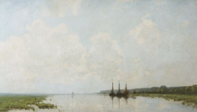 Cornelis Kuijpers | A river landscape, Renkum, oil on canvas, 84.0 x 150.7 cm, signed l.l.