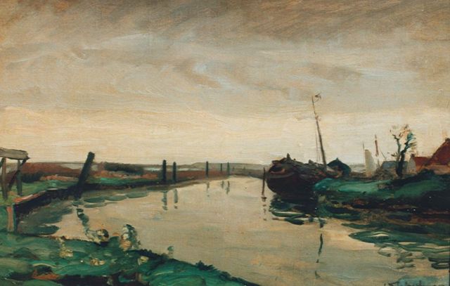 David Schulman | A polder landscape, oil on canvas, 28.5 x 43.0 cm, signed l.r.
