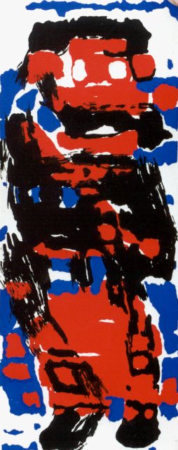 Hunziker F.  | New Year's greeting '62-'63, screenprint 21.2 x 8.3 cm, painted in 1962