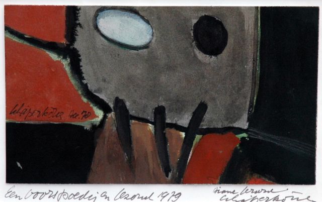 Gerard Schäperkötter | New-Year's greeting card 1979, gouache on paper, 13.5 x 23.6 cm, signed c.l. and dated Dec. '78