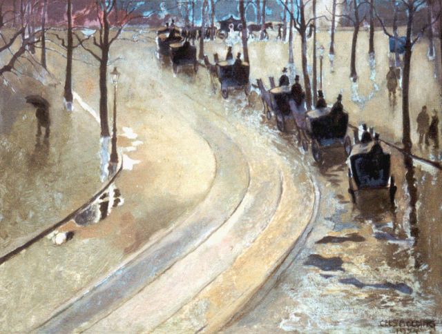 Bolding C.  | Funeral procession, oil on canvas laid down on painter's board 34.0 x 44.1 cm, signed l.r. and dated 1925