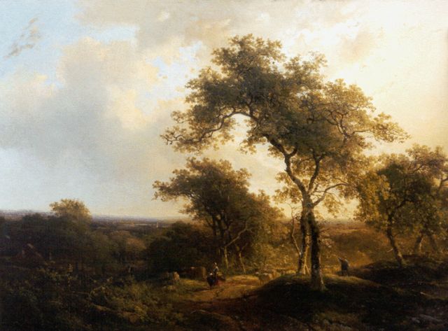 Roelofs W.  | Figures in a hilly landscape, oil on canvas 59.0 x 79.1 cm, signed c.r. and painted circa 1842