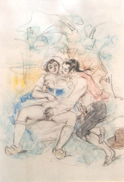 Poulton T.L.  | Idylle, coloured pencil on paper 21.5 x 18.0 cm