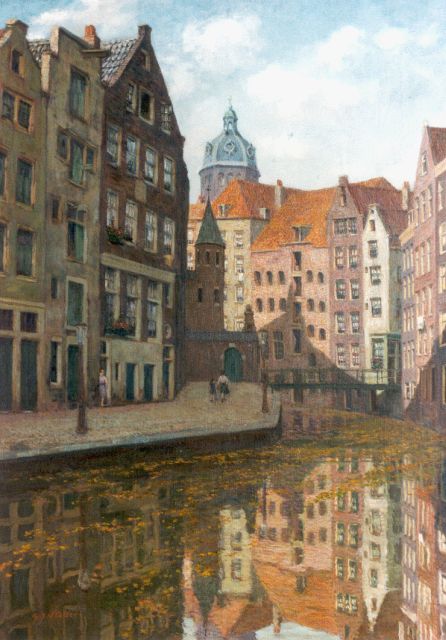 Gerard Johan Staller | 'Het Kolkje', Amsterdam, oil on canvas, 80.0 x 56.7 cm, signed l.l.