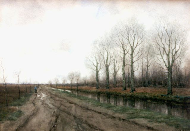 Arnold Marc Gorter | A winter landscape, watercolour on paper, 33.4 x 46.7 cm, signed l.r.