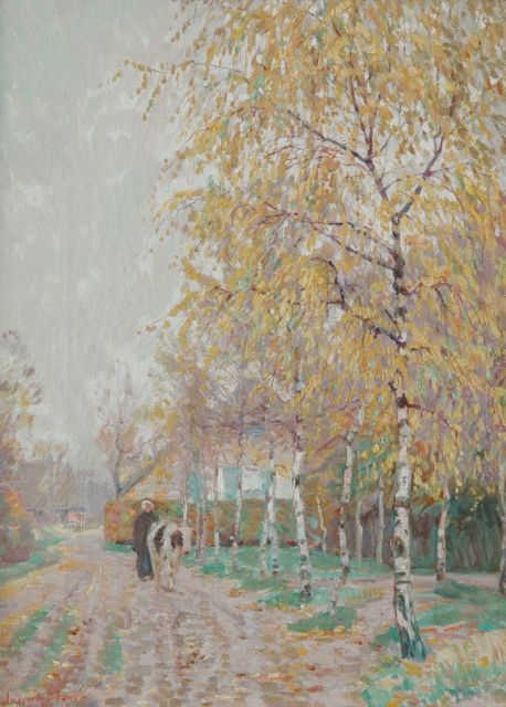 Johan Meijer | Autumn, oil on canvas, 38.3 x 28.2 cm, signed l.l.