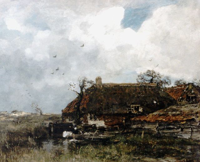 Jacob Maris | Farmstead in a landscape, oil on canvas, 68.8 x 85.0 cm, signed l.r.