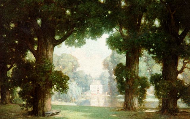 Bogaerts J.J.M.  | A country estate, oil on canvas 70.0 x 100.0 cm, signed l.r. and dated 1929