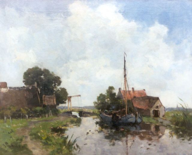 Louis Stutterheim | A polder landscape, oil on canvas, 40.7 x 50.4 cm, signed l.l.