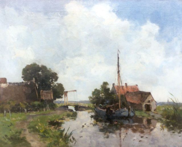 Stutterheim L.P.  | A polder landscape, oil on canvas 40.7 x 50.4 cm, signed l.l.