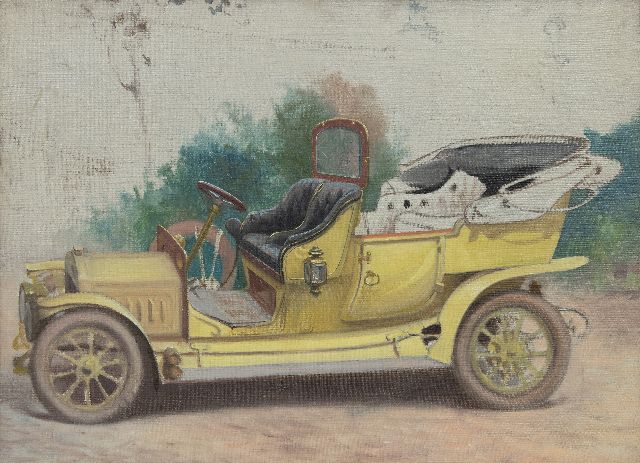 Onbekend   | Antique car, oil on canvas 48.1 x 66.0 cm