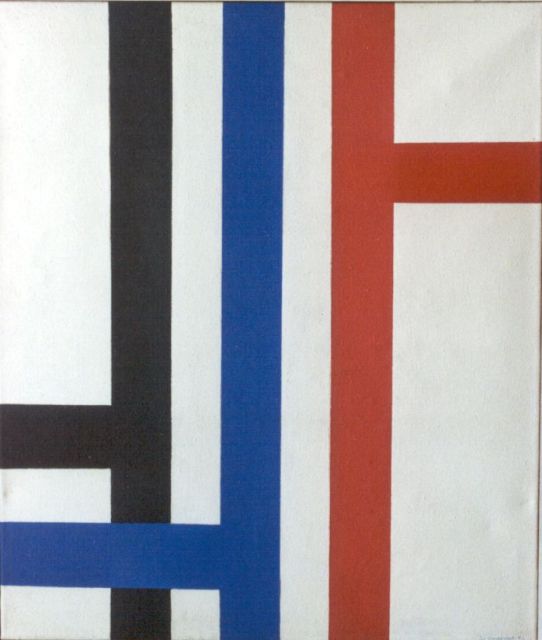 Vreugdenhil J.  | T 2, oil on canvas 130.0 x 110.0 cm, signed l.r. and dated '67
