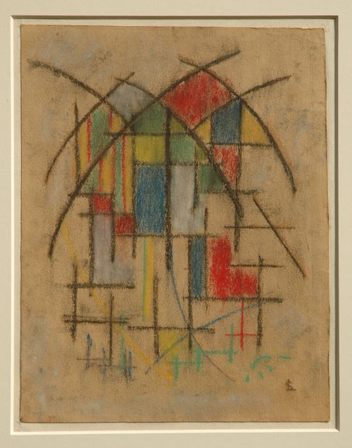 Saalborn L.A.A.  | A design for a church window, pastel on paper 29.5 x 23.0 cm, signed l.r. with monogram and te dateren ca. 1918-1933