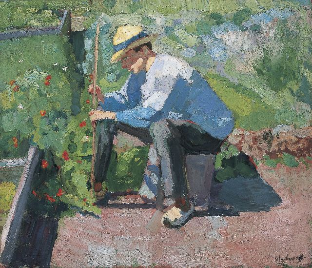 Piet van Wijngaerdt | Vegetable garden, oil on canvas, 65.1 x 75.4 cm, signed l.r.