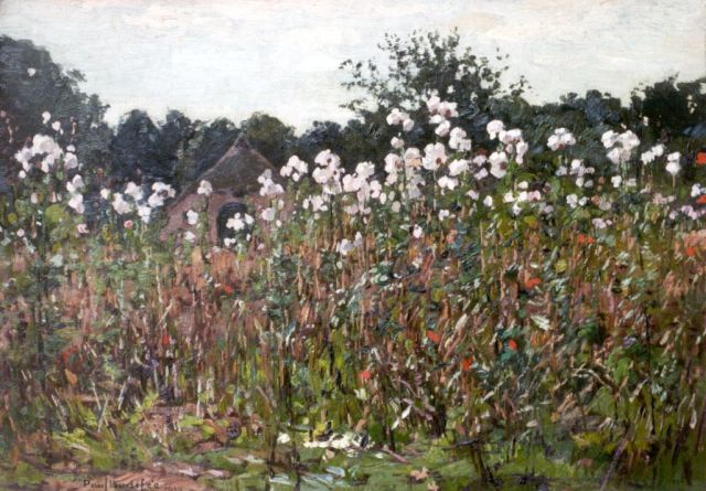 Paul Bodifée | The thistles have left off, oil on painter's board laid down on panel, 26.2 x 36.9 cm, signed l.l. and dated 1913