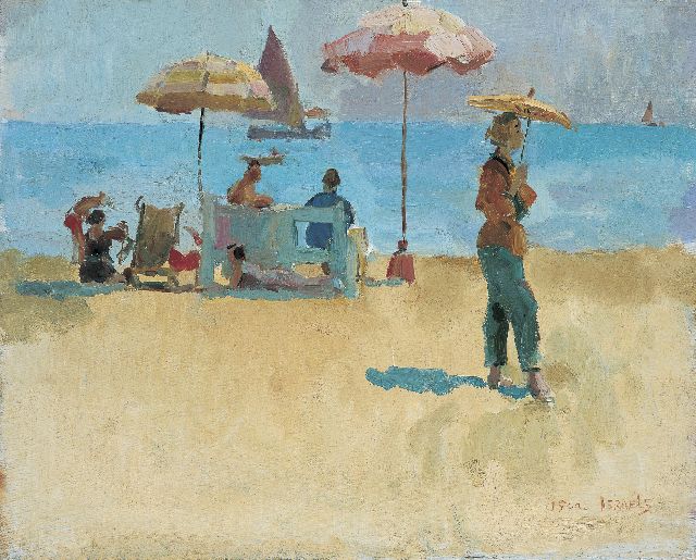 Israels I.L.  | Figures on the beach, oil on canvas 40.1 x 50.3 cm, signed l.r.