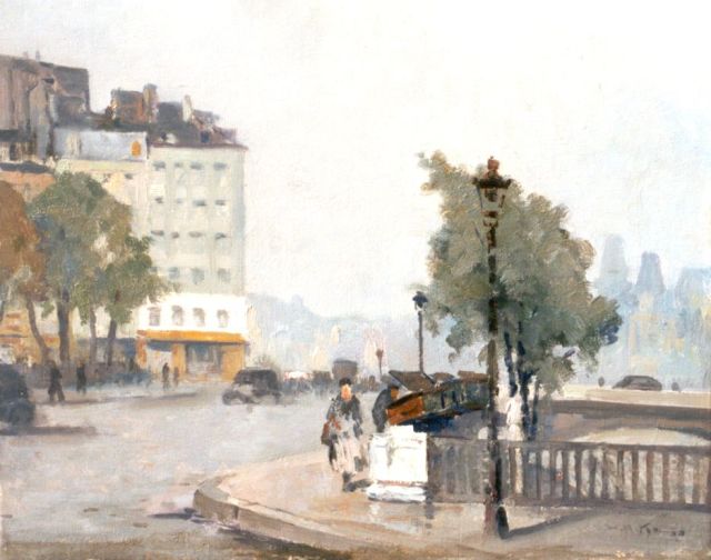 Knip W.A.  | Hôtel Nôtre Dame, Paris, oil on canvas 34.4 x 42.5 cm, signed l.r. and reverso on stretcher