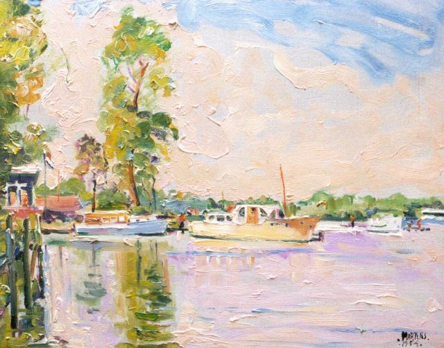 Martens G.G.  | View of the Paterwolde lake, oil on canvas 40.2 x 50.2 cm, signed l.r. and dated 1954