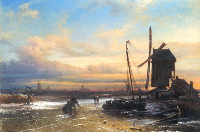 Bommel E.P. van | Flourmill, Zutphen, oil on canvas 32.7 x 47.0 cm, signed l.l. and dated 1879