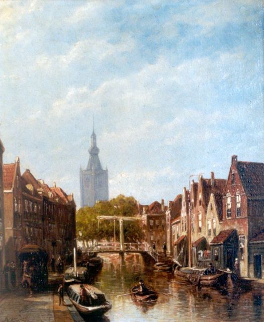 Petrus Gerardus Vertin | A view of a canal, Overschie, oil on panel, 30.0 x 24.5 cm, signed l.l. and dated '88