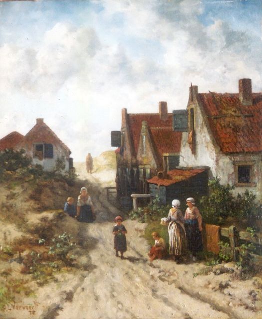 Salomon Verveer | Behind the dunes, Oud-Scheveningen, oil on panel, 40.1 x 33.4 cm, signed l.l. and dated '75