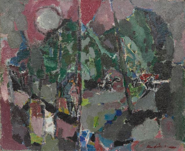 Henk Willemse | Park view, oil on canvas, 58.2 x 70.3 cm, signed l.r. and dated 1953